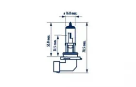 Лампа HB4 9006 12V 55W-NARVA-480063000-6