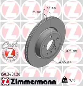 Тормозной диск-ZIMMERMANN-150343120-8