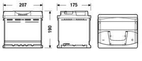 АКБ 6СТ-50 R+ (пт450) (необслуж) EXCELL Exide-EXIDE-EB500-4