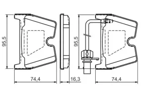 Комплект тормозных колодок, дисковый тормоз-BOSCH-0986494216-9