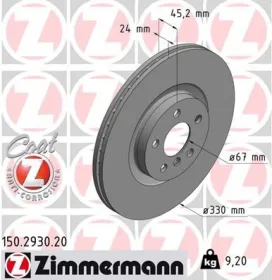 Тормозной диск-ZIMMERMANN-150293020-1