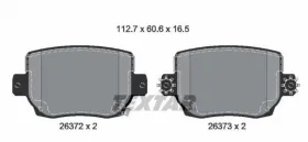 Комплект гальмівних колодок-TEXTAR-2637201-3