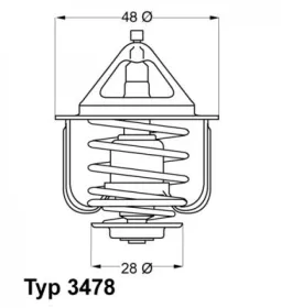 Термостат Toyota Corolla/Avensis/Camry 1.2-2.2 89-01 (знятий з виробництва)-WAHLER-347882D-3