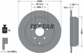 Тормозной диск-TEXTAR-92227203-4