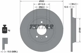 Тормозной диск-TEXTAR-92160103-4