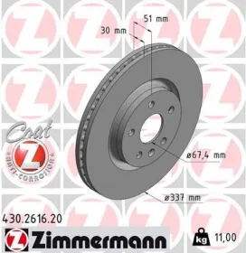 Тормозной диск-ZIMMERMANN-430261620-4