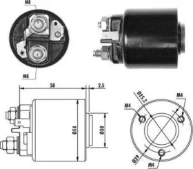 Тяговое реле, стартер-MAGNETI MARELLI-940113050060