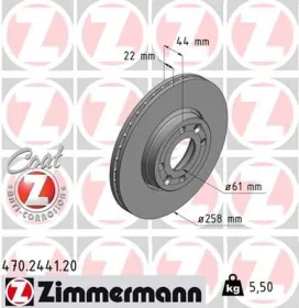 Тормозной диск-ZIMMERMANN-470244120-4