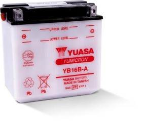 Батарея аккумуляторная Yuasa 12В 16Ач 175A(EN) L+-YUASA-YB16BA