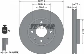 Тормозной диск-TEXTAR-92136700-1