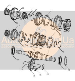 Шестерня 5-й передачи первичного вала Emgrand EC7, EC7-RV 3170105802-GEELY-3170105802-3