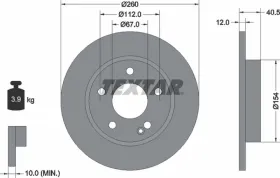 Тормозной диск-TEXTAR-92091203-2