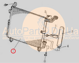 Радиатор кондиционера Hafei Saibao AD81050001-HAFEI-AD81050001-1